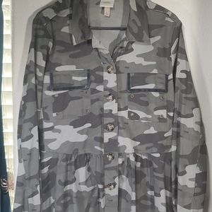 Knox Rose Camo jacket shirt New Large